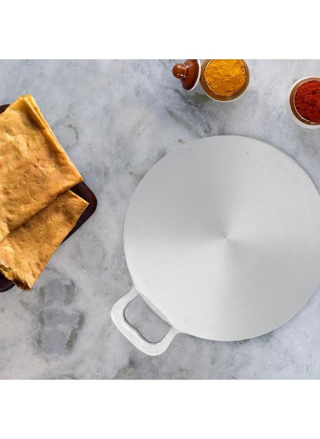 RAJ Raj Aluminium Arabic Tawa Fry Pan Frying Pan, 35cm, RAAT35, Suitable for Dosa, Crepe, Pancake, Omellete, Chapati, Roti, Paratha - Grey  - Image 4