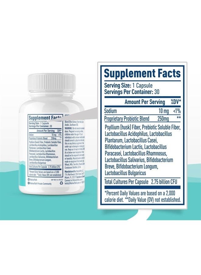 NativePath Daily Probiotic 82 Billion CFUs 10-Strains, 30 Count  - Image 2