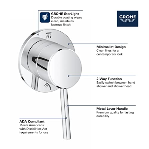 Grohe 29108001 Concetto Diverter Trim, Starlight Chrome - Image 4