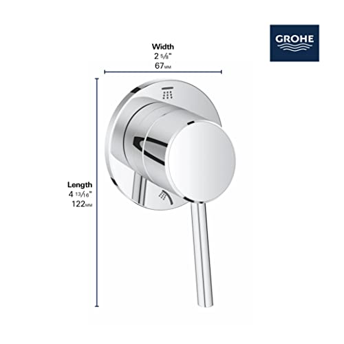 Grohe 29108001 Concetto Diverter Trim, Starlight Chrome - Image 3
