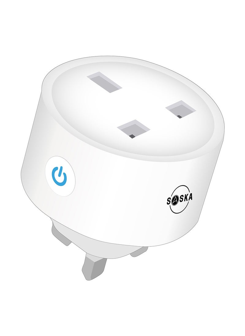 SASKA Smart Plug WIFI Outlet 16A Work With Alexa/Google Home, Remote Control Timer Function Energy Monitoring No Hub Required  - Image 1