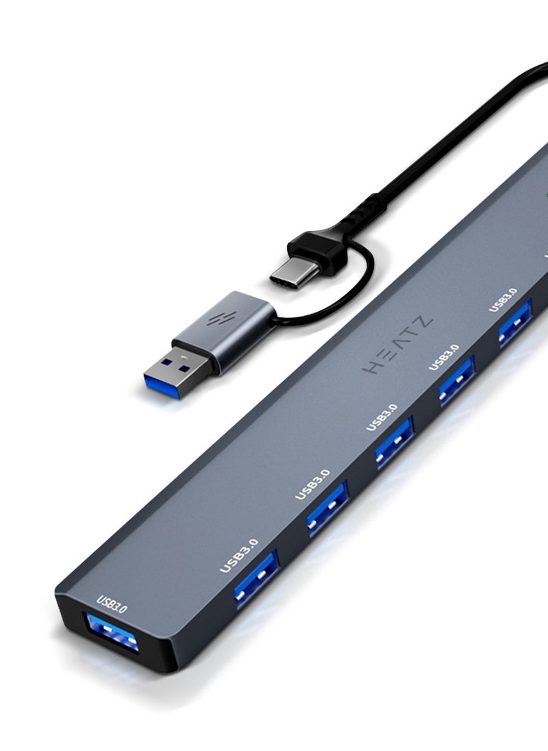 هيتز - موزع USB ممتاز مزود بـ 7 منافذ USB 3.0، مما يسمح لك بتوصيل أجهزة متعددة - Image 1