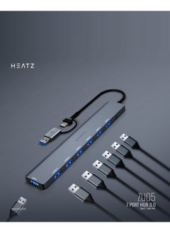 هيتز موزع USB ممتاز مزود بـ 7 منافذ USB 3.0، مما يسمح لك بتوصيل أجهزة متعددة  - Image 5