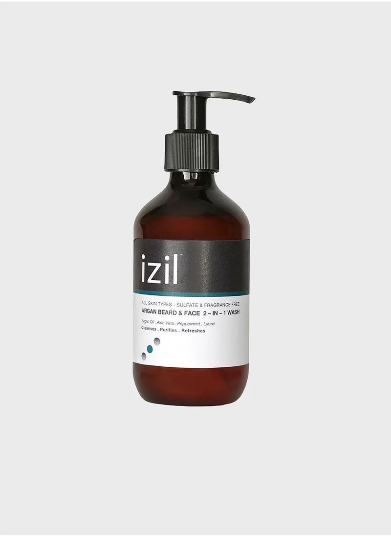 IZIL Argan Beard And Face 2 In 1 Wash