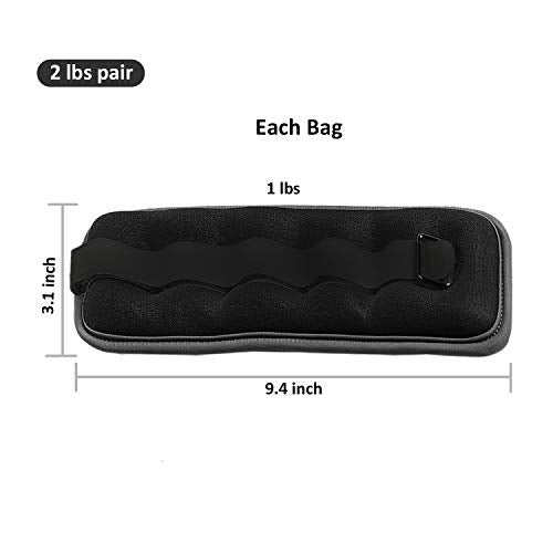 Vaupan Ankle/Wrist Weights, Small Leg Arm Hand Cuff Weights for Women Kids, Exercise Equipment with Adjustable Straps for Fitness Gym Dancing Walking Jogging Gymnastics Aerobics (1 Pair) - Image 4