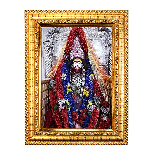 Hawai Tarapith Maa Tara Photo Frame, Size- 21x17x2cm | Engineered Wood Wall Hanging Frame | Home Decor Pooja Room Religious Frame | SFDI416GLDFRM - Image 1