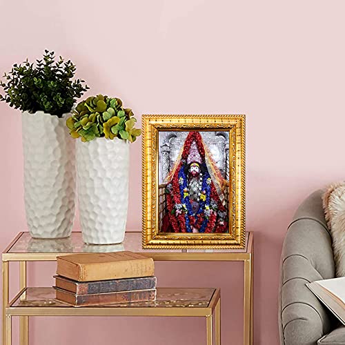 Hawai Tarapith Maa Tara Photo Frame, Size- 21x17x2cm | Engineered Wood Wall Hanging Frame | Home Decor Pooja Room Religious Frame | SFDI416GLDFRM - Image 3