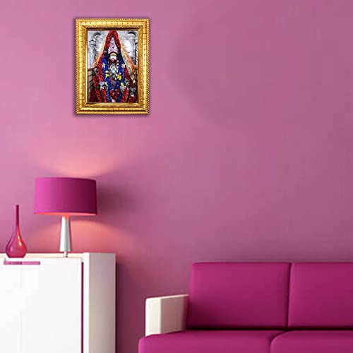 Hawai Tarapith Maa Tara Photo Frame, Size- 21x17x2cm | Engineered Wood Wall Hanging Frame | Home Decor Pooja Room Religious Frame | SFDI416GLDFRM - Image 4