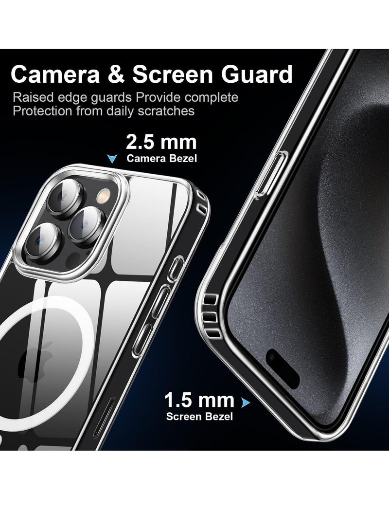 MUNTAQI iPhone 15 Pro Max Case, Compatible With Mag-Safe Support Wireless Charging, Shockproof Protective Anti-Scratch Cover For iPhone 15 Pro Max 6.7- Inch - Image 2