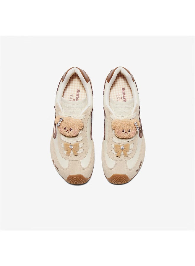 Tata Tata Star Collaboration Butter Bear Fleece-lined German Training Agan Shoes Beige/off-white/brown Size 38 - Image 2