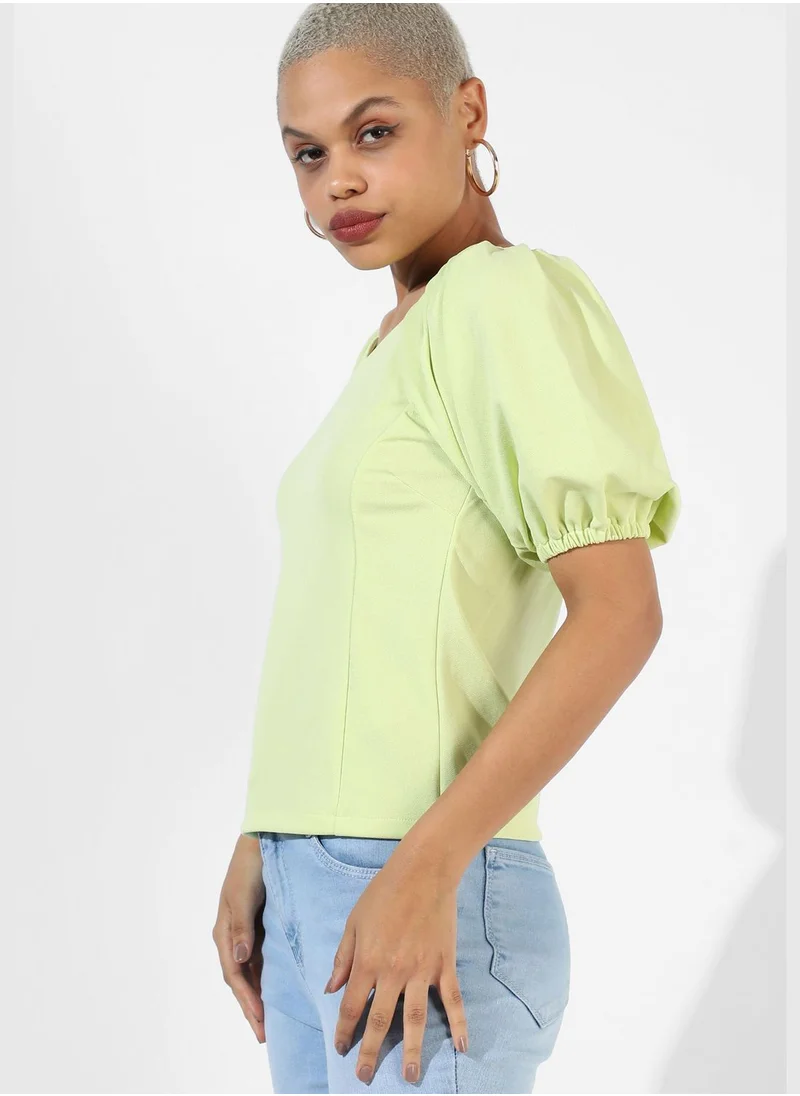 Campus Sutra Women's Solid Casual Top