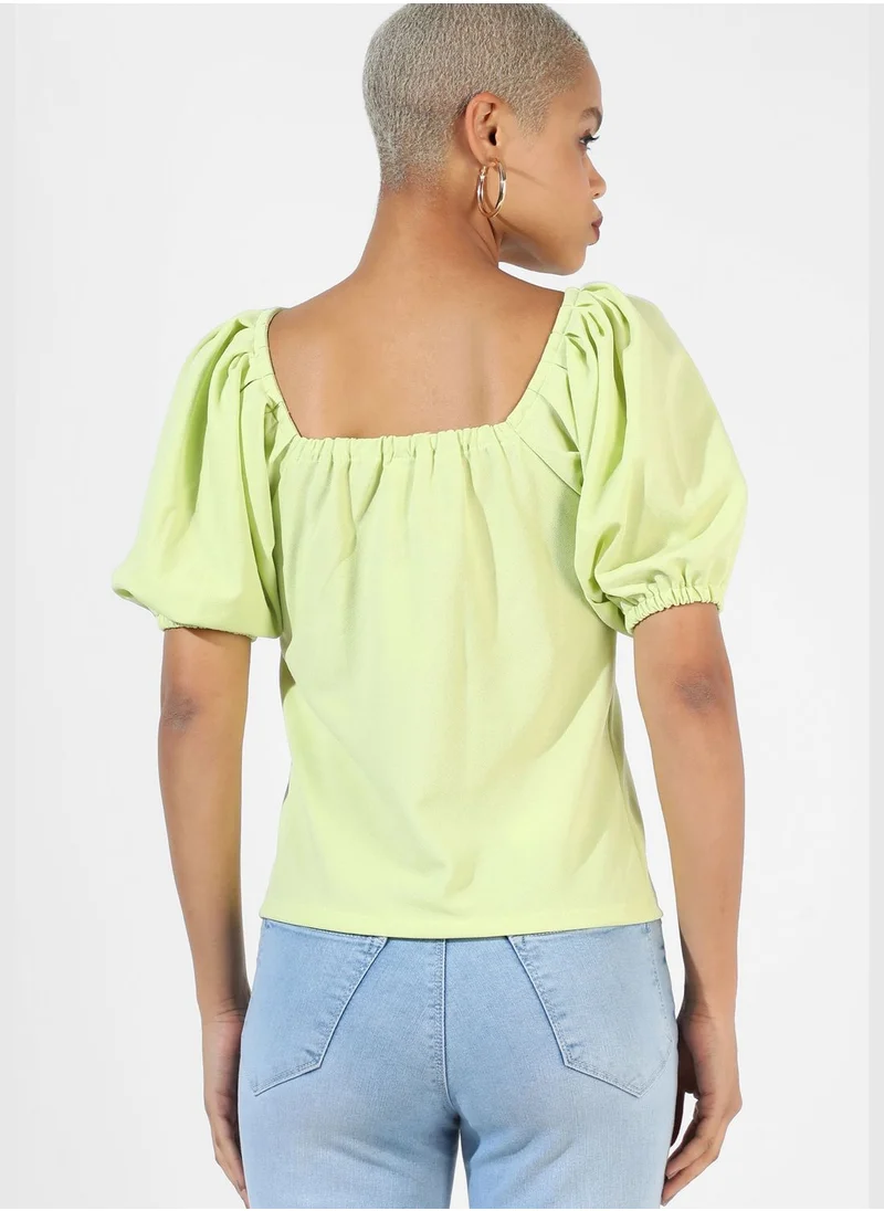 Campus Sutra Women's Solid Casual Top