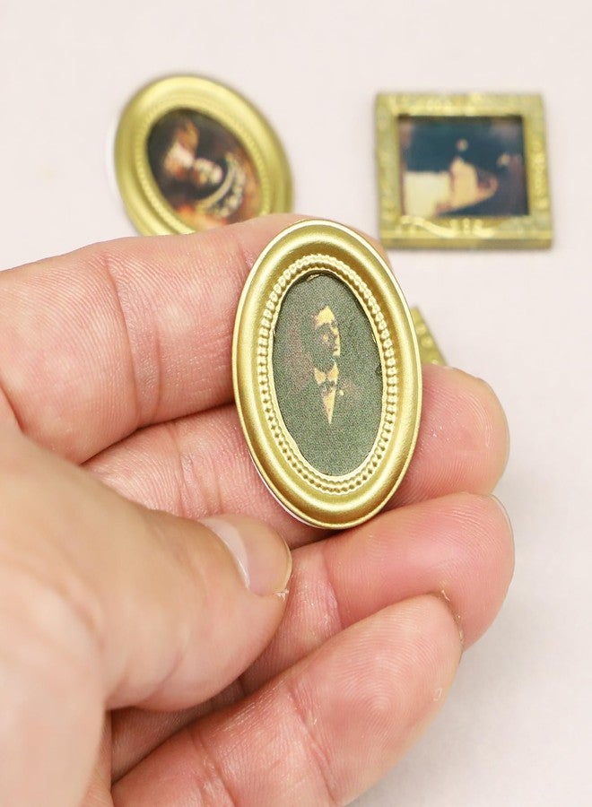RillyRellow Miniature Photo Frame, Dollhouse Miniature Oil Painting, Mini Hanging Pictures, 1/12 Scale Oil Photo Frame, for Dollhouse Miniature, DIY Decortion, Fairy Garden, Diorama - Image 5