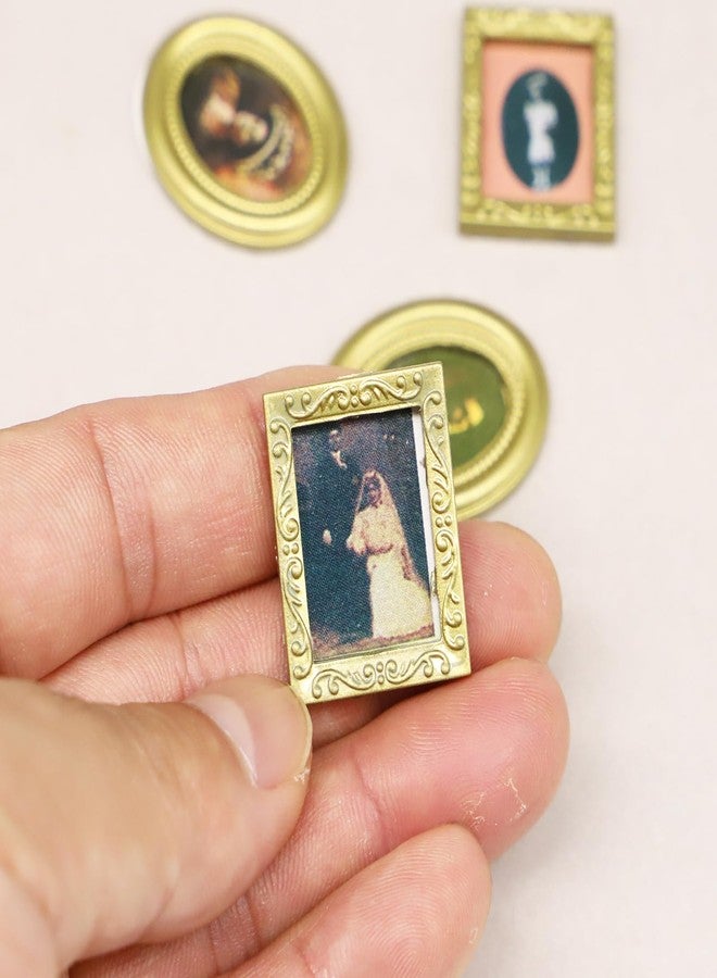 RillyRellow Miniature Photo Frame, Dollhouse Miniature Oil Painting, Mini Hanging Pictures, 1/12 Scale Oil Photo Frame, for Dollhouse Miniature, DIY Decortion, Fairy Garden, Diorama - Image 3