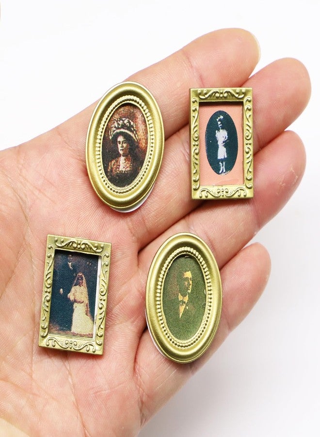 RillyRellow Miniature Photo Frame, Dollhouse Miniature Oil Painting, Mini Hanging Pictures, 1/12 Scale Oil Photo Frame, for Dollhouse Miniature, DIY Decortion, Fairy Garden, Diorama - Image 1