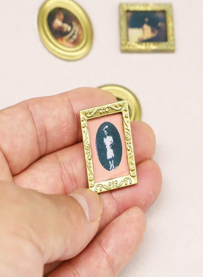 RillyRellow Miniature Photo Frame, Dollhouse Miniature Oil Painting, Mini Hanging Pictures, 1/12 Scale Oil Photo Frame, for Dollhouse Miniature, DIY Decortion, Fairy Garden, Diorama - Image 4