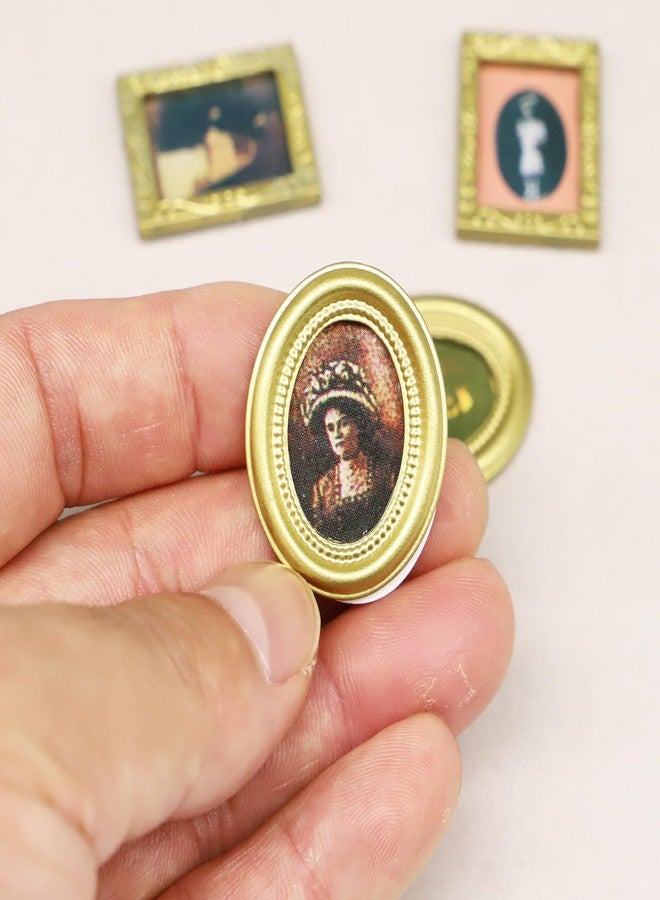 RillyRellow Miniature Photo Frame, Dollhouse Miniature Oil Painting, Mini Hanging Pictures, 1/12 Scale Oil Photo Frame, for Dollhouse Miniature, DIY Decortion, Fairy Garden, Diorama - Image 2