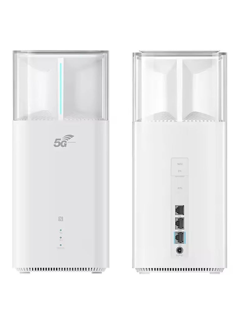 بروفي Brovi 5G CPE Ultra 6 H168-383، موجه WiFi 7 مزود بمنفذ 5GE، ثنائي النطاق، سرعة 11.7 جيجابت في الثانية، يدعم شبكات 5G NR و4G LTE، مودم لاسلكي يعمل ببطاقة SIM، تقنية 8x8 MIMO - Image 4
