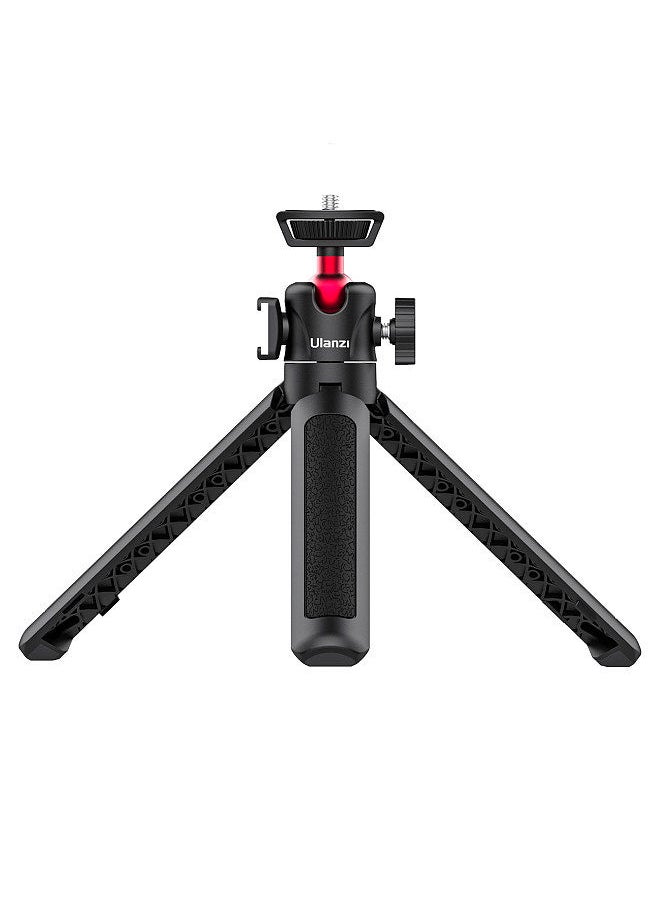 Ulanzi - Ulanzi MT-16 Extendable Selfie Stick Tripod 4-Section 44cm/17.3in 2KG Payload with 360° Swivel Ball Head Cold Shoe Universal 1/4 Screw for Phone Camera Microphone LED Light Mounting - Image 1