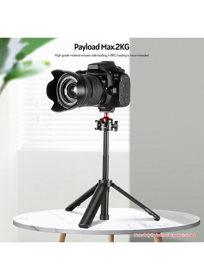 Ulanzi - Ulanzi MT-16 Extendable Selfie Stick Tripod 4-Section 44cm/17.3in 2KG Payload with 360° Swivel Ball Head Cold Shoe Universal 1/4 Screw for Phone Camera Microphone LED Light Mounting - Image 1