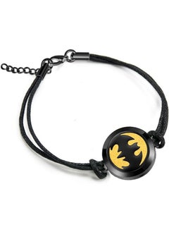 mEssentials Wild Essentials Black Chrome Bat Essential Oil Diffuser Bracelet, Stainless Steel Aromatherapy Locket, Adjustable Nylon Band with 12 Color Pads, Jewelry Gift Set 