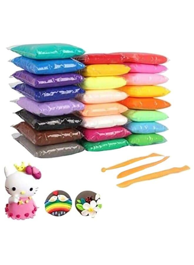 Generic Model Air Dry Clay Fun Toy, Creative Art DIY Crafts (Clay Pack of 12Pcs Bags + tools) 