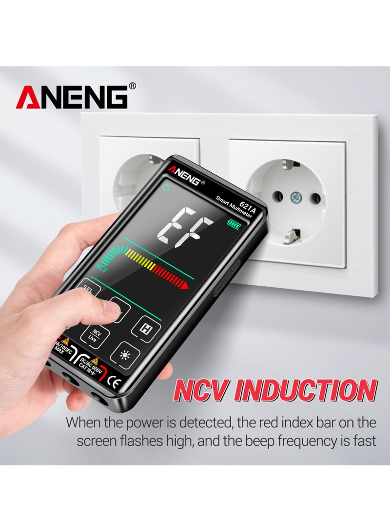 Touch Screen Intelligent Portable Rechargeable Digital Multimeter, 9999 Counts, Auto Range, NCV Universal Voltmeter Ammeter in Black Color. - Image 4