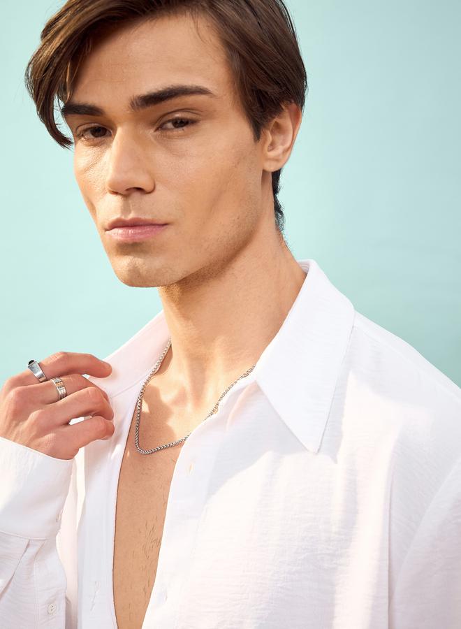 Mascln Sassafras Textured Relaxed Fit Shirt - Image 4