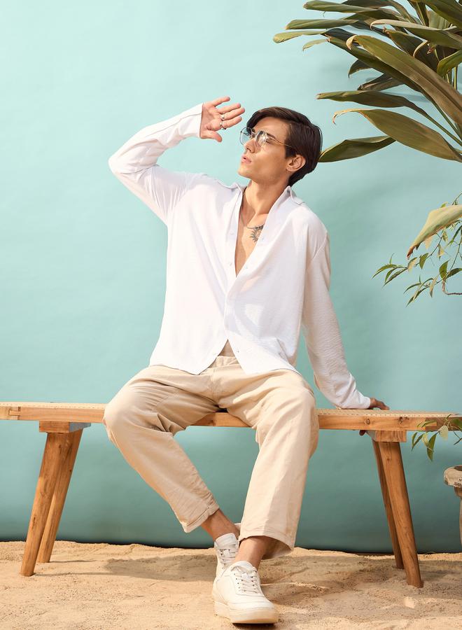 Mascln Sassafras Textured Relaxed Fit Shirt - Image 2