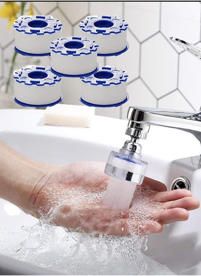 GUDOO - 5Pcs Sink Filter Filter Elements Bathroom Water Filtration Cartridge PP Cotton Filtration for Kitchen Tap Filter Removable Sink Faucet Filter Cartridge Element Sink filter not included - Image 1