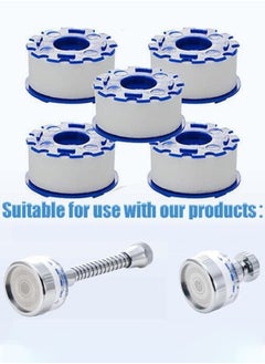 GUDOO 5Pcs Sink Filter Filter Elements Bathroom Water Filtration Cartridge PP Cotton Filtration for Kitchen Tap Filter Removable Sink Faucet Filter Cartridge Element Sink filter not included  - Image 2