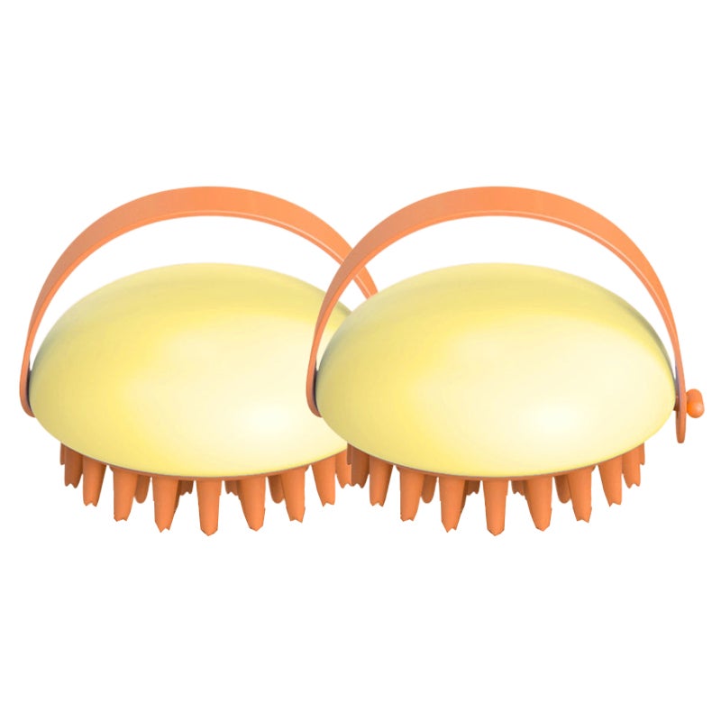 Detangling Hair Comb: 2 Pack Orange Yellow - Safe Gentle Daily Grooming, Compact Travel-Friendly Design for On-the-go Hair Care - Image 1