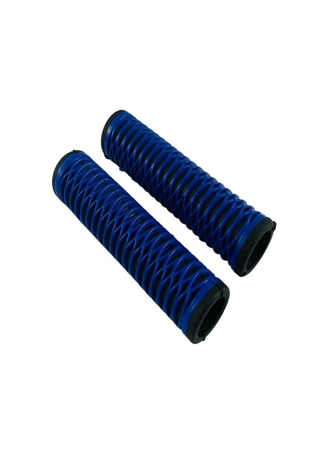 Shrenik Bicycle Handle Grip for 24-29 Inch Cycles 12.5cm Length Soft Rubber Non Toxic Anti-Slip (Blue) - Image 1