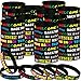 Kigeli 60 Pcs Welcome Back to School Bracelets Silicone Wristbands Gift Bulk First Day of School Favor for Kindergarten Students Prize Party Supplies Decorations Black Style - Image 3