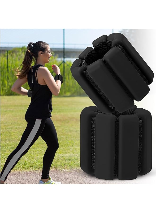 Oasisgalore Wrist Weights for Women Set of 2 Freely Removable Adjustable Arm Weights Ankle Wrist Weights for Yoga Dance Volleyball 