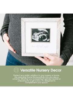 pearhead Rustic Sonogram Frame Love At First Sight Ultrasound Frame Gender Neutral Baby Nursery Decor For Baby Girl Or Baby Boy  - Image 4