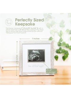 pearhead Rustic Sonogram Frame Love At First Sight Ultrasound Frame Gender Neutral Baby Nursery Decor For Baby Girl Or Baby Boy  - Image 2