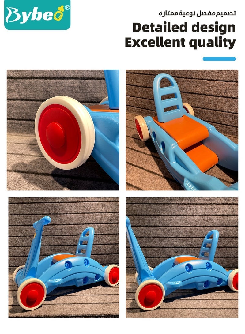 Bybeo 3-in-1 Kids Rocking Horse & Toddler Ride on Toy, Multifunctional Children Riding Toy, Slide Car for Kids, Baby Learning Walker with Interactive Features  - Image 5