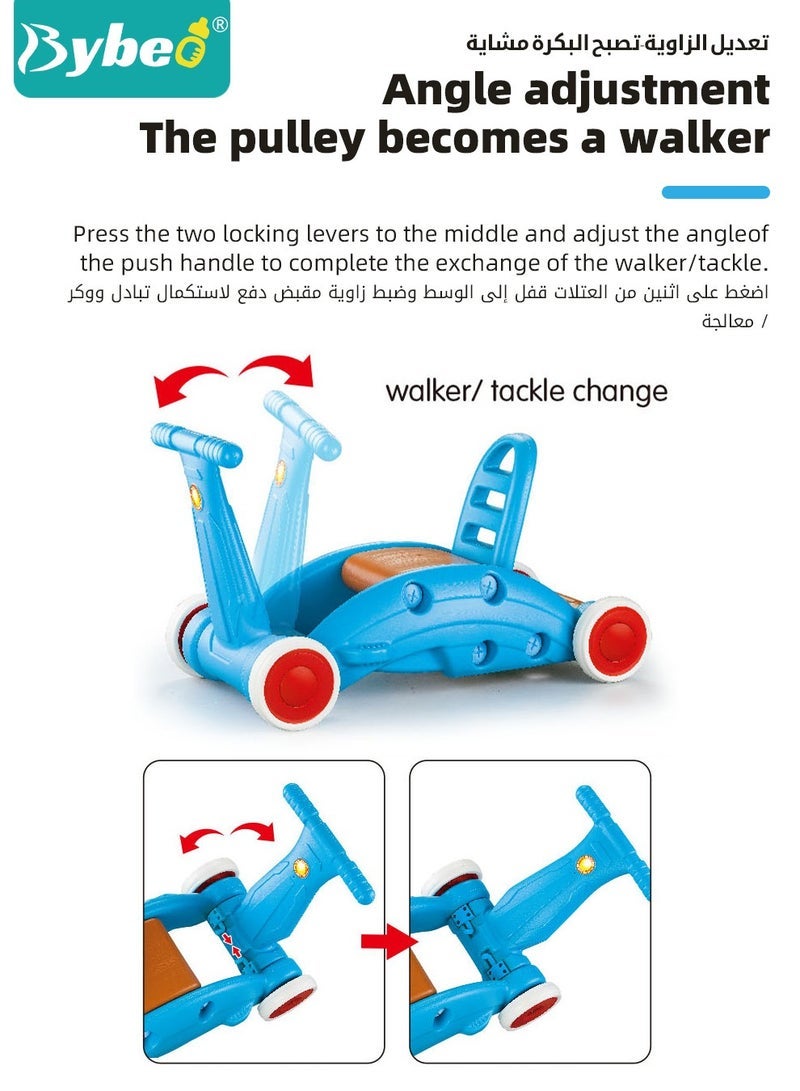 Bybeo 3-in-1 Kids Rocking Horse & Toddler Ride on Toy, Multifunctional Children Riding Toy, Slide Car for Kids, Baby Learning Walker with Interactive Features  - Image 4