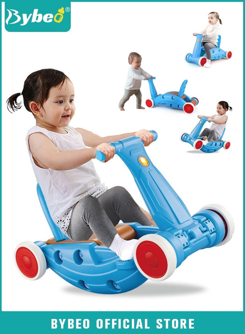 Bybeo 3-in-1 Kids Rocking Horse & Toddler Ride on Toy, Multifunctional Children Riding Toy, Slide Car for Kids, Baby Learning Walker with Interactive Features  - Image 1