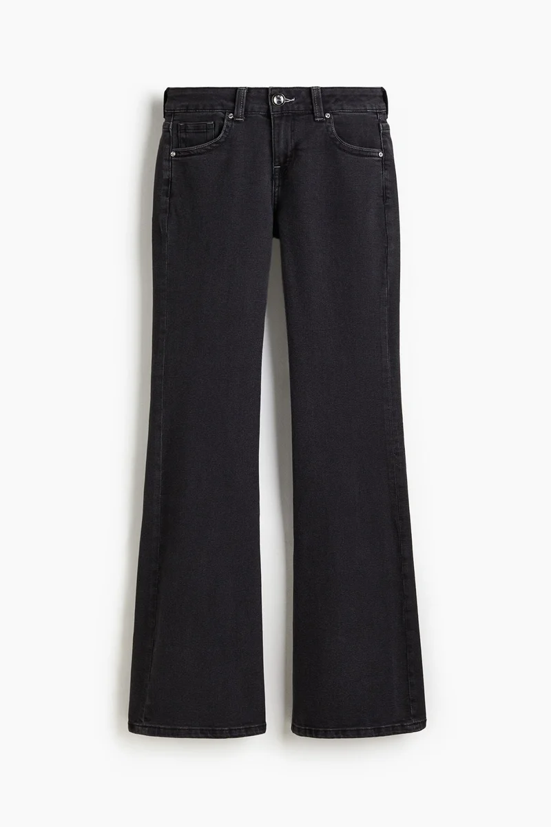 اتش اند ام جينز بحافة واسعة وخصر منخفض