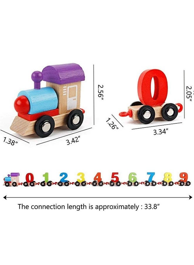 Famous Quality FAMOUS QUALITY Wooden Learning Toy Numbers Educational Play Train with Sliding Wheels, Pre School Learning Game for Kids 3 Years & Above  - Image 5