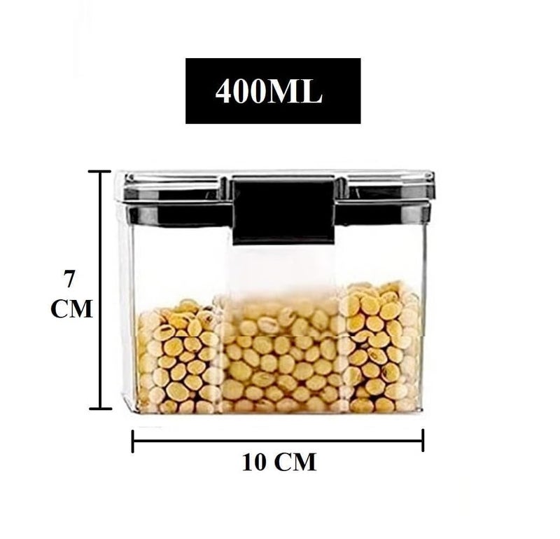SUPRO Air Tight Containers For Kitchen Storage Set, Container For Kitchen Storage Set, Kitchen Organizer And Kitchen Accessories Items & Storage (Pack of 4 400ML) - Image 3