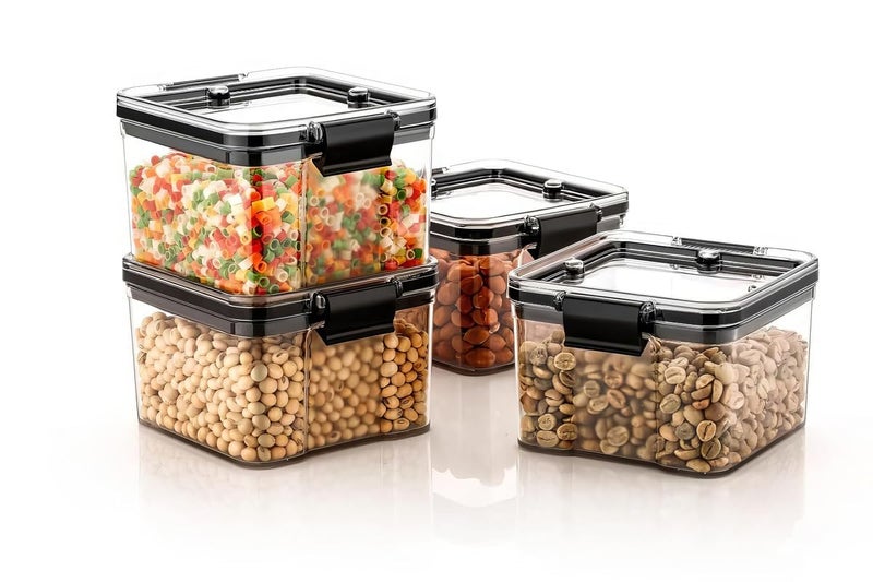 SUPRO Air Tight Containers For Kitchen Storage Set, Container For Kitchen Storage Set, Kitchen Organizer And Kitchen Accessories Items & Storage (Pack of 4 400ML) - Image 1