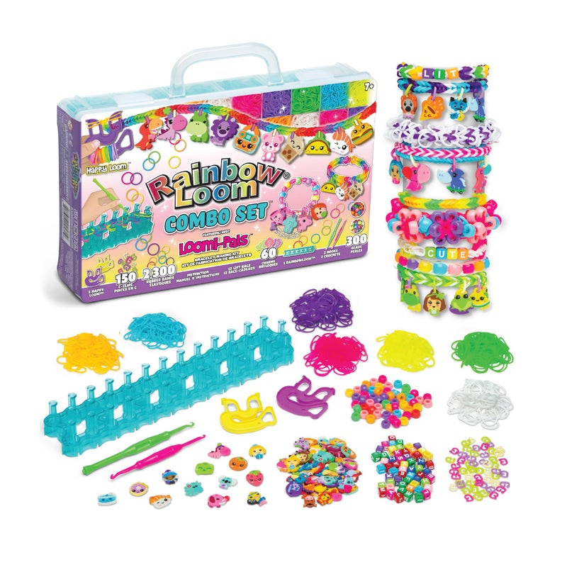 Rainbow Loom LoomiPals Combo Set Features 60 Cute Assorted LP Charms the NEW RL20 Happy Looms Hooks Alpha  Pony Beads 2300 Colorful Bands All in a Carrying Case forBoys and Girls 7 - Image 2