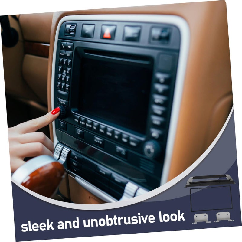 Double Din Car Stereo Installation Kit Trim Bezel With Dash Mounting Brackets - Image 4