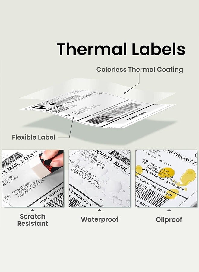 500pcs 10cmx10cm ذاتية اللصق قراءة مباشرة thermosensitive تسمية شريط التمرير ، متوافقة مع الطابعة thermosensitive مكافحة النفط ومكافحة الصفر الأبيض - Image 5