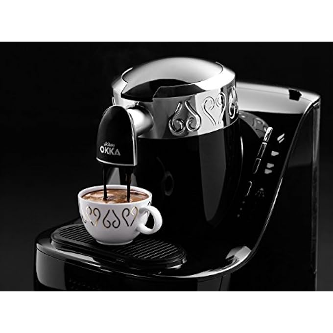 ارزوم اوكا ماكينة صنع القهوة التركية الأوتوماتيكية، فضية اللون، وضع التنظيف الذاتي DirectToCup ووضع التحضير البطيء للحصول على مذاق أصلي، Ok002، ضمان تصنيع لمدة عام واحد - Image 2