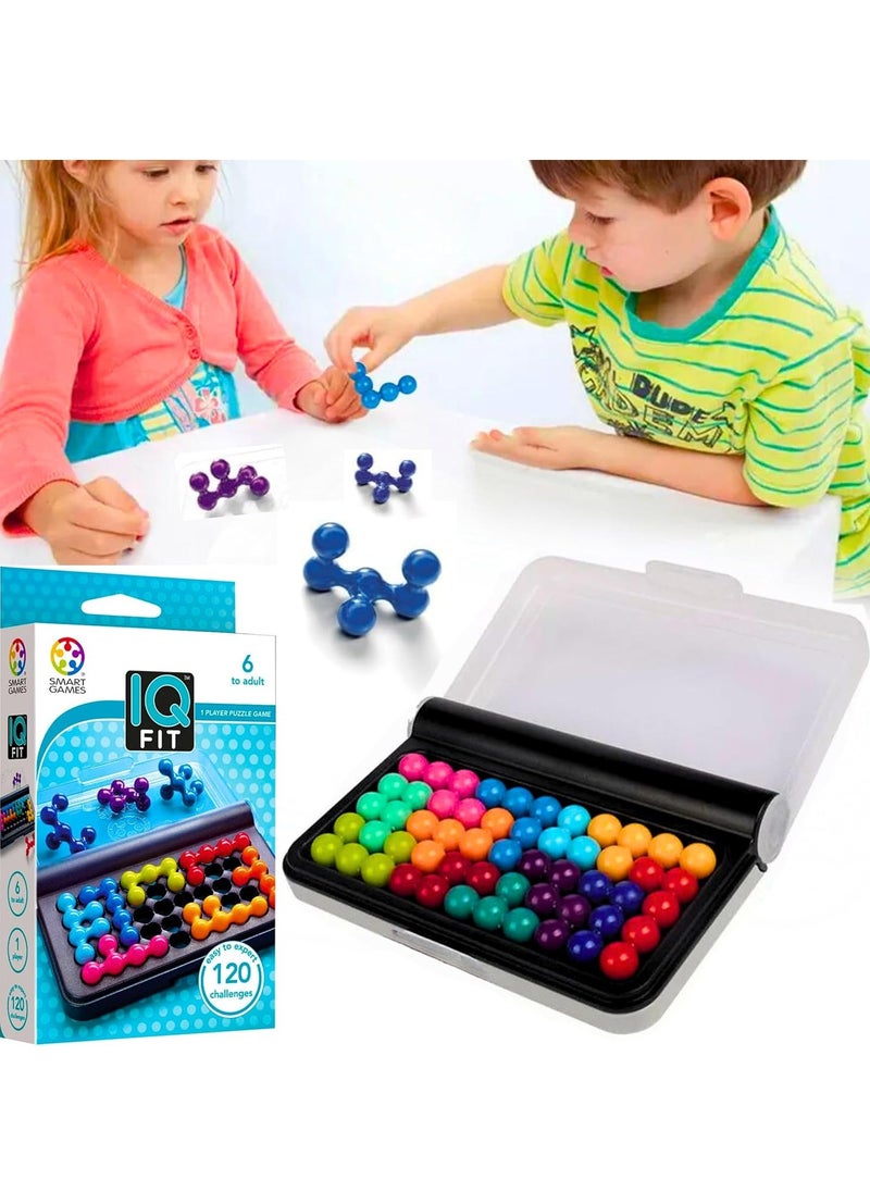 MAGIC VAULT - IQ Fit 3D Travel Game Cognitive Skill Building Brain Teaser for Kids & Adults  120 Challenges in Travel Friendly Case  Educational Puzzle Toy for Ages 6+ - Image 1