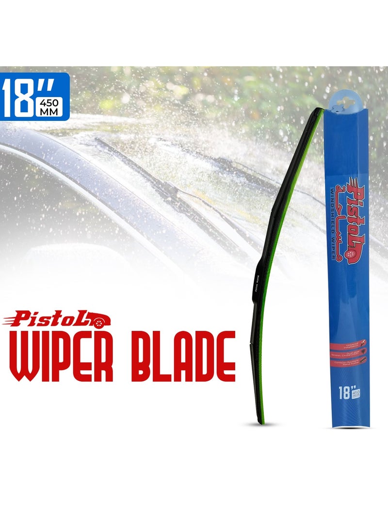 Generic Car Wiper Blade Windshield Wiper 18" Premium Look Universal Dual Steel Tension Construction Corrosion Resistant  - Image 1